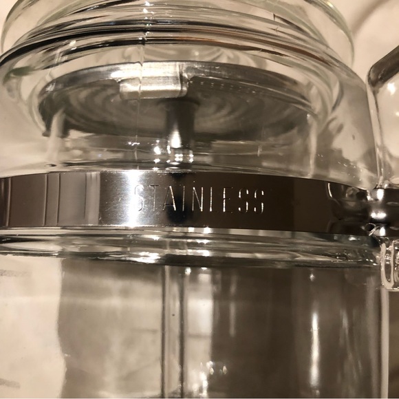 PYREX 6 Cup Coffee Pot with Glass Percolator Pump and Basket - Picture 3 of 12